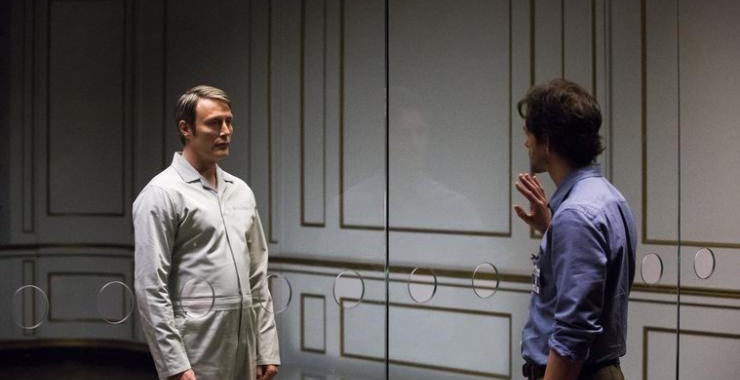 Mads Mikkelson as Hannibal Lecter and Hugh Dancy as Will Graham. Photo courtesy of ibtimes.com.