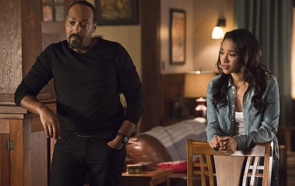 Jesse L. Martin as Joe West and Candice Patton as Iris West on The Flash. Photo courtesy of The CW via Collider.