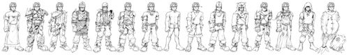 Concept are showing different character styles from Fable. Image courtesy of Lionhead.