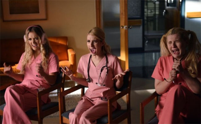 Even scrubs come in pink if you're a Chanel. Photo courtesy of Rotten Tomatoes